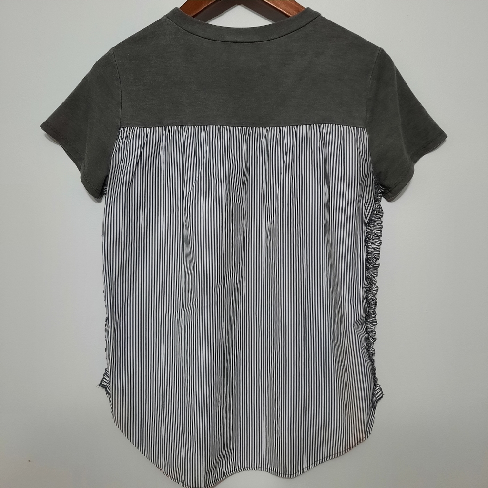 Moiety Color Block Grey Tee